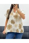 PRINTED BLOUSE PE5256 TAUPE