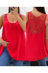 OVERSIZE-STICKEREI MIT FLIESSENDEM RÜCKEN SS1100 ROT
