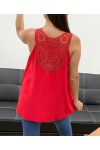 OVERSIZE-STICKEREI MIT FLIESSENDEM RÜCKEN SS1100 ROT