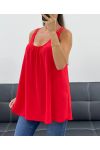 OVERSIZE-STICKEREI MIT FLIESSENDEM RÜCKEN SS1100 ROT
