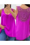 OVERSIZED FLUID BACK TOP EMBROIDERY SS1100 PURPLE