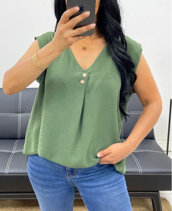 LOOSE BLOUSE PE5245 KHAKI