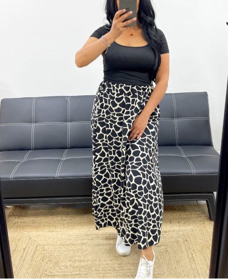 LONG SPOTTED SKIRT PE5236