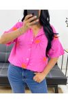 HEMD AUS BAUMWOLLGAZE NEON SOLEIL PE5240 FUSHIA