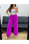 PANTALON AMPLE FLUIDE CEINTURE A NOUER PE1058 MAUVE