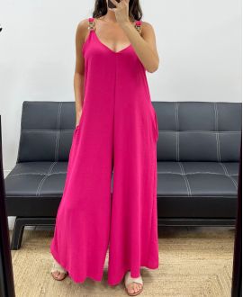 COMBINAISON OVERSIZE 2 POCHES PE5273 FUSHIA
