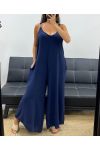 COMBINAISON OVERSIZE 2 POCHES PE5273 BLEU MARINE