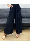 PANTALON LARGE PLISSE PE5229 NOIR