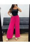 PANTALON LARGE PLISSE PE5229 FUSHIA