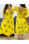 ROBE GAZE DE COTON SOLEIL PE5224 JAUNE
