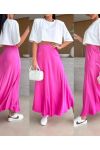 SOFT VISCOSE LONG SKIRT PE2554 FUSHIA