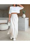PE2554 BEIGE ZACHTE VISCOSE LANGE ROK