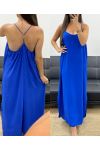 PEARL CRISS-CROSS BACK MAXI DRESS PE5168 ROYAL BLUE