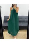 LANGES KLEID MIT SCHNALLE VORNE PE5176 EMERALD