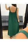LANGES KLEID MIT SCHNALLE VORNE PE5176 EMERALD