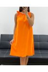 SCHULTERKLEID MIT KRAWATTE PE5182 ORANGE