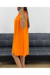 SCHULTERKLEID MIT KRAWATTE PE5182 ORANGE