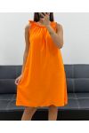 SCHULTERKLEID MIT KRAWATTE PE5182 ORANGE