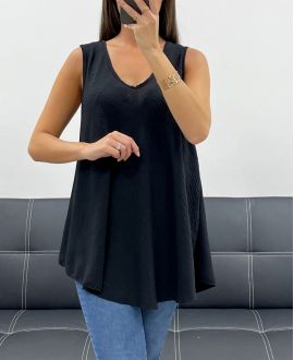 PE5188 TOP SVASATO NERO
