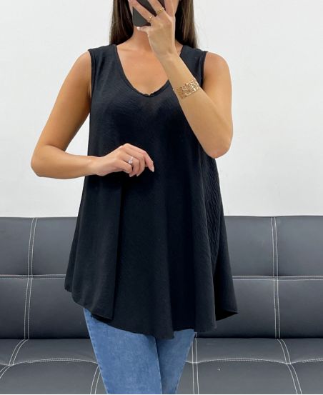 PE5188 TOP SVASATO NERO