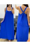LONG BUCKLE BACK DRESS PE5194 ROYAL BLUE