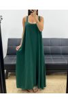 LONG BUCKLE BACK DRESS PE5194 EMERALD