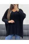 PULLOVER GROSSE MAILLE PE0117 NOIR