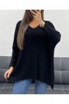 PE0117 SWETER Z GRUBEJ DZIANINY