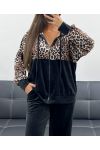 JACKE MIT REISSVERSCHLUSS + BEDRUCKTE SAMTHOSE SET AH250977-1
