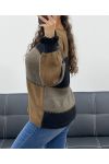 GILET IN MAGLIA MULTICOLOR AH5162 NERO