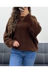 OVERSIZED WOOL SWEATER AH5157 CHOCOLATE