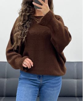 OVERSIZED WOOL SWEATER AH5157 CHOCOLATE