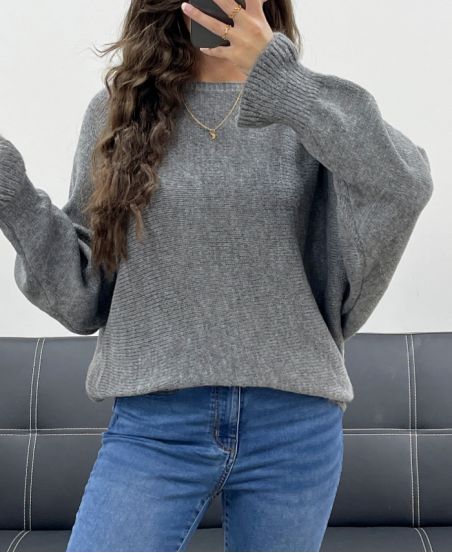 OVERSIZED WOOL SWEATER AH5157 GREY