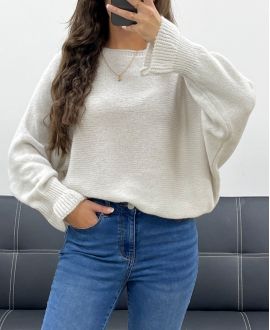OVERSIZED WOOL SWEATER AH5157 BEIGE