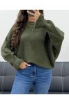 OVERSIZED WOOL SWEATER AH5157 KHAKI