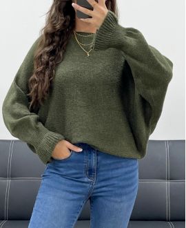 OVERSIZED WOOL SWEATER AH5157 KHAKI