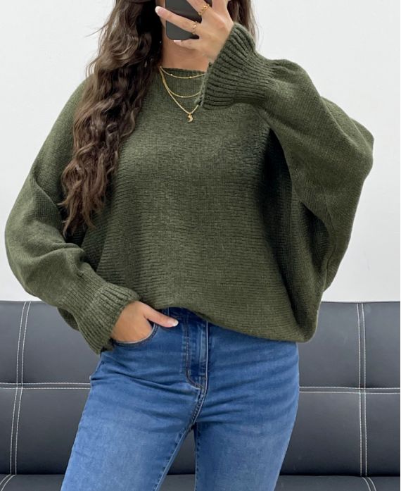 PULLOVER LAINE OVERSIZE AH5157 KAKI