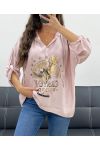 EAGLE HOODIE METALLIC EFFECT PE0707 PINK