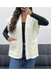 2-POCKET JACKET WITH SOFT PILE AH5143 WHITE