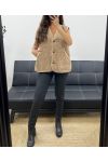 2-POCKET SLEEVELESS JACKET PE5112 CAMEL