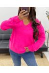 PULLOVER AUS WEICHER WOLLE AH255001 FUSHIA