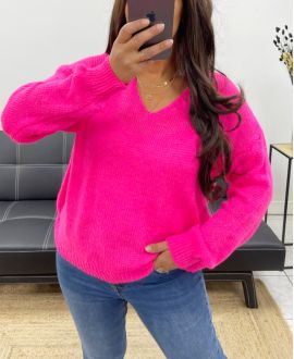 PULLOVER LAINE DOUX AH255001 FUSHIA