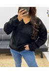 PULLOVER AUS WEICHER WOLLE AH255001 SCHWARZ