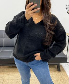 PULLOVER LAINE DOUX AH255001 NOIR