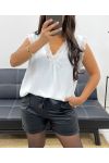 TOP DE ENCAJE CAMISOLA SUELTO AH255020 BLANCO