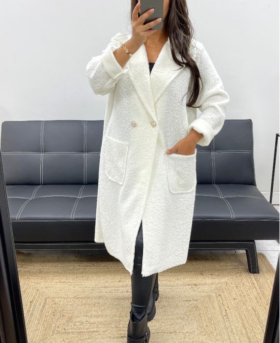 CAPPOTTO LUNGO 2 TASCHE AH255035 BIANCO
