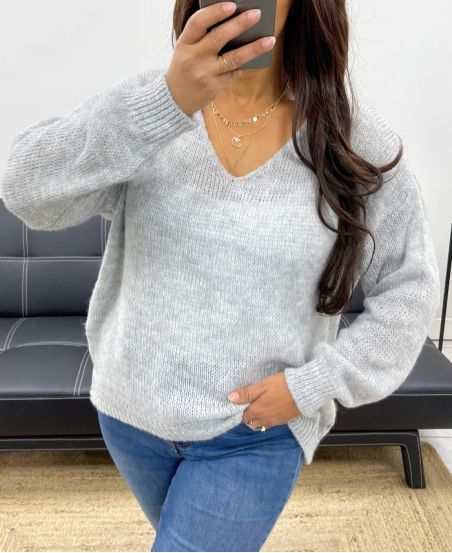 SOFT WOOL SWEATER AH255001 GREY