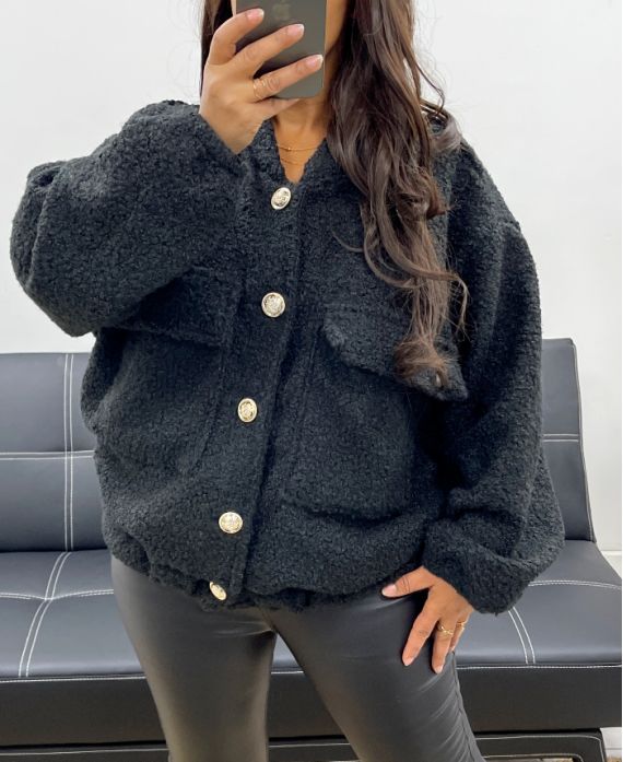 JACKE MIT GROSSEN TASCHEN AH255031 SCHWARZ
