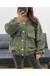 KURTKA Z DUŻYMI KIESZENIAMI AH255031 KHAKI