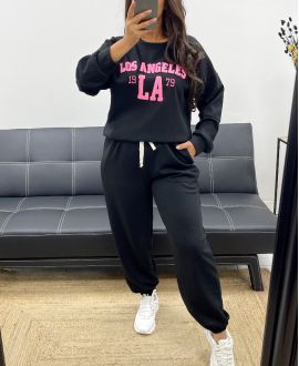 KOMPLET BLUZ LOS ANGELES + AH255047 SPODNIE CZARNE